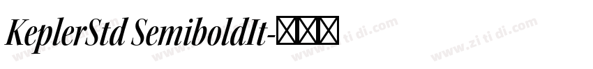 KeplerStd SemiboldIt字体转换